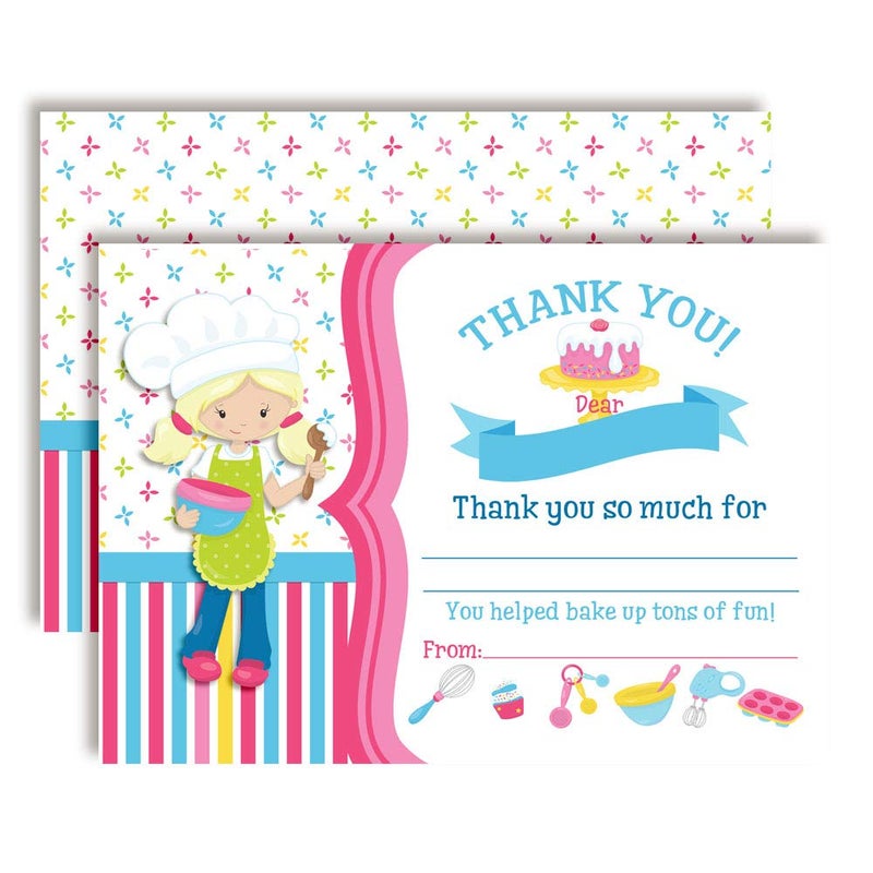 Amanda Creation Jump Bounce & Play Birthday Thank You Notes for Kids, Ten 4" x 5.5" Fill In the Blank Cards with 10 White Envelopes by AmandaCreation - Image 1